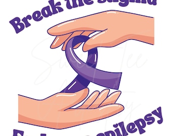 Epilepsy Awareness Purple Ribbon Design (Digital Download)