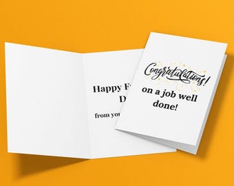 Custom From The Perfect Child Father's Day Card - Funny Father's Day Card - Humorous Greeting Card - Snarky Gift For Dad - Congratulations
