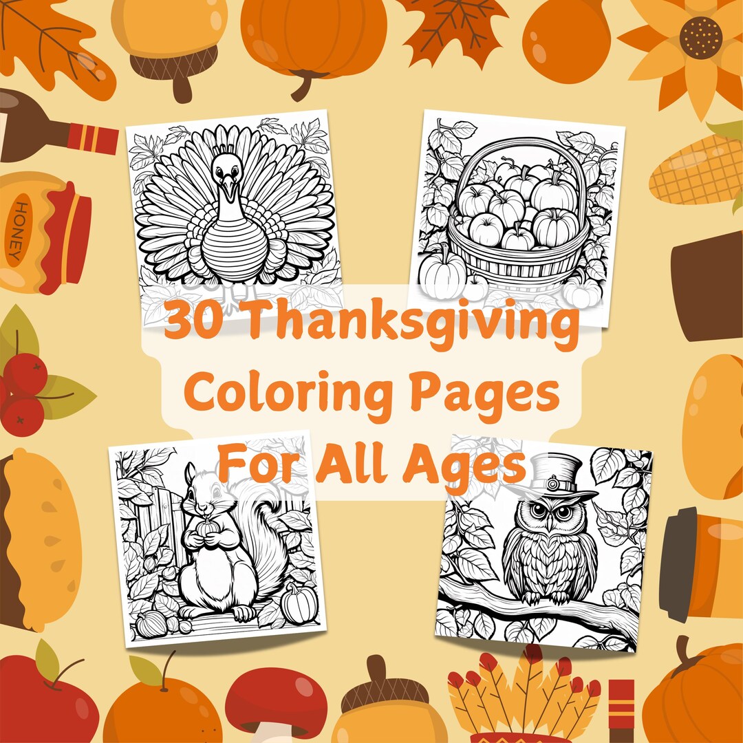 30 Printable Thanksgiving Coloring Pages for All Ages | Relaxation ...