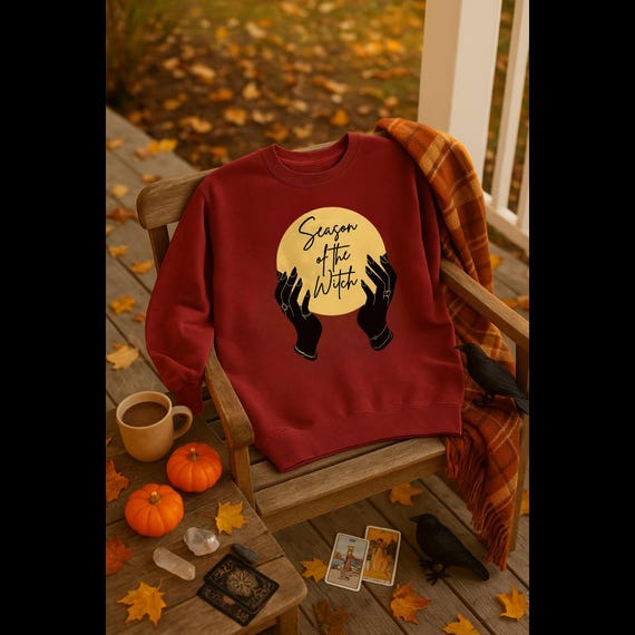 Season of the Witch T-Shirt - Spooky Halloween Sweatshirt - Witchy Vintage Aesthetic - Gothic Autumn Apparel - Magical Soul - Comfort Colors