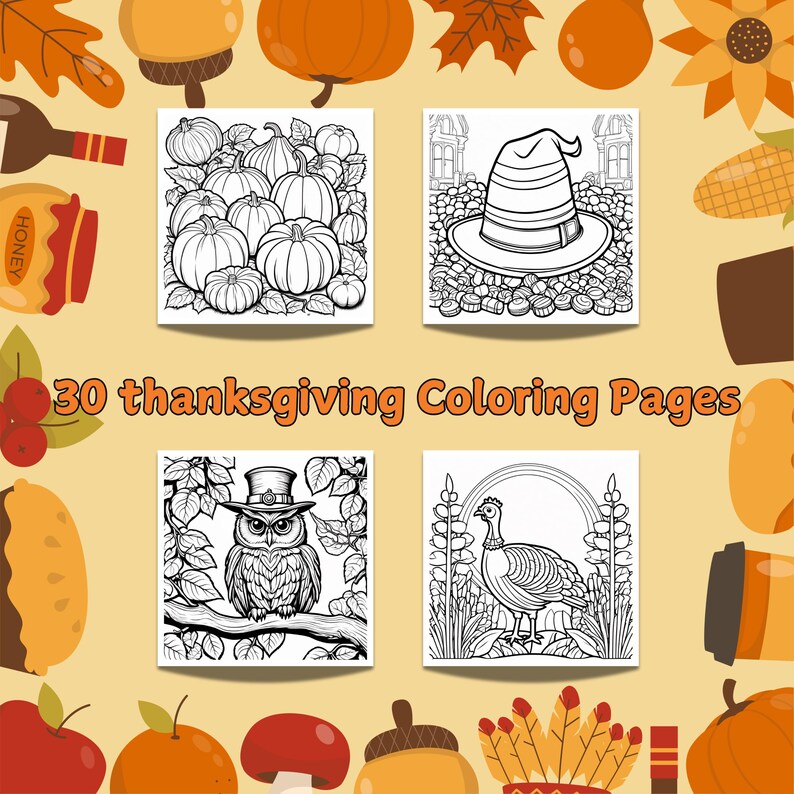 30 Printable Thanksgiving Coloring Pages for All Ages Relaxation