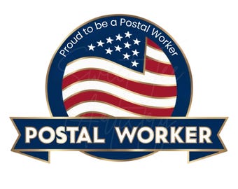Proud Postal Worker Badge PNG | Digital Download | Personal and Small Business Use