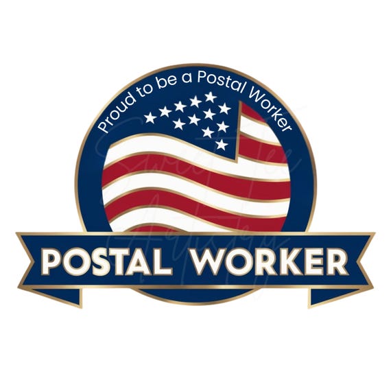 Proud Postal Worker Badge PNG | Digital Download | Personal and Small Business Use