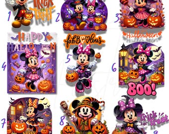 Halloween Cartoon Png Bundle - Children’s Halloween Shirt, Kids Trick-or-Treat Bag, Halloween Png, Retro, Sublimation Print
