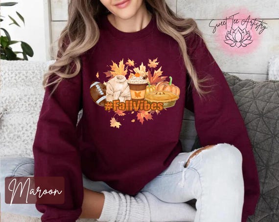 Fall Vibes Cozy Pumpkin Season Shirt - Autumn, Football, Pumpkin Spice Latte, Pumpkin Design - Thanksgiving T-Shirt