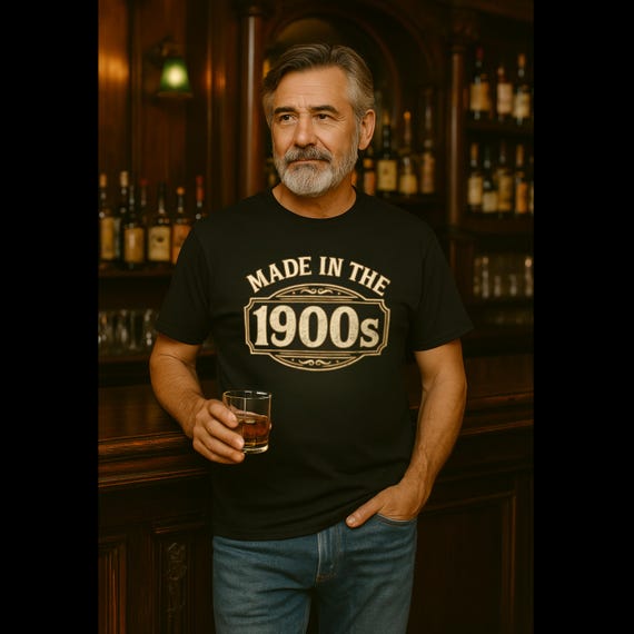 Made in the 1900s Retro T-Shirt | Funny Millennial Birthday Gift | Vintage Grunge Tee for Men | Gen X Style Shirt | Dadcore Graphic Tee