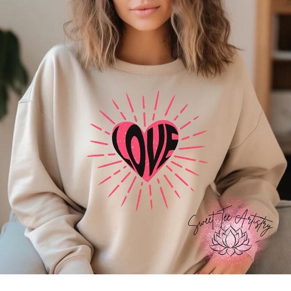 Radiant Love Heart Shirt | Self Love Aesthetic Tee | Valentine's Affirmation Top | Minimalist Heart Design
