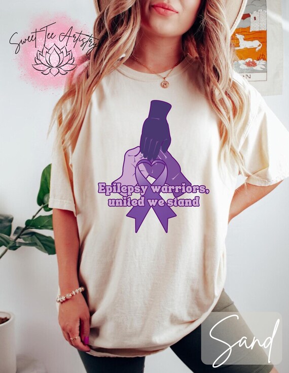 Epilepsy Awareness Shirt – Epilepsy Warriors, United We Stand | Purple Ribbon - Epilepsy Warrior Tee - Stand United with Pride