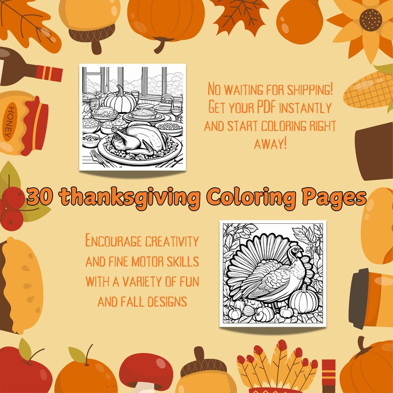 30 Printable Thanksgiving Coloring Pages for All Ages Relaxation