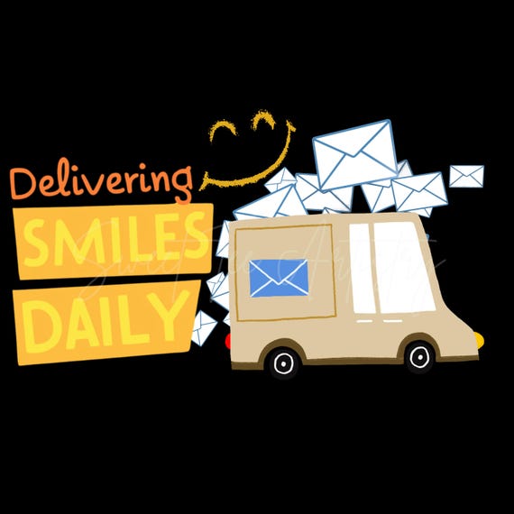 Postal Worker PNG - Postal Worker Appreciation Gift - Delivering Smiles Daily PNG - Instant Download - Instant Digital Download