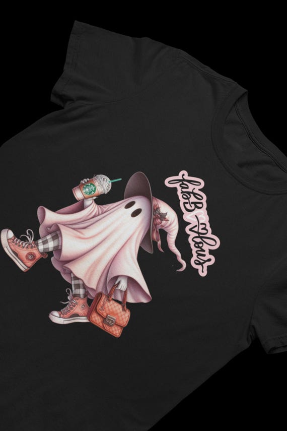 Cute Fab-Boo-lous Ghost PNG -Boo-Jee Design - Halloween PNG - Feeling Fabulous Design - Adorable Halloween Shirt
