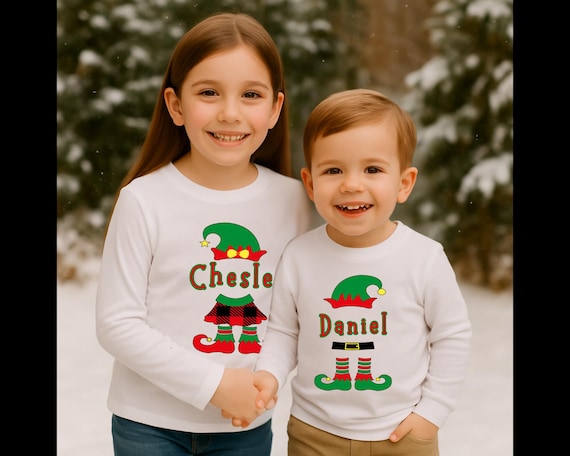 Personalized Elf Name Christmas Shirt: Custom Holiday Outfit