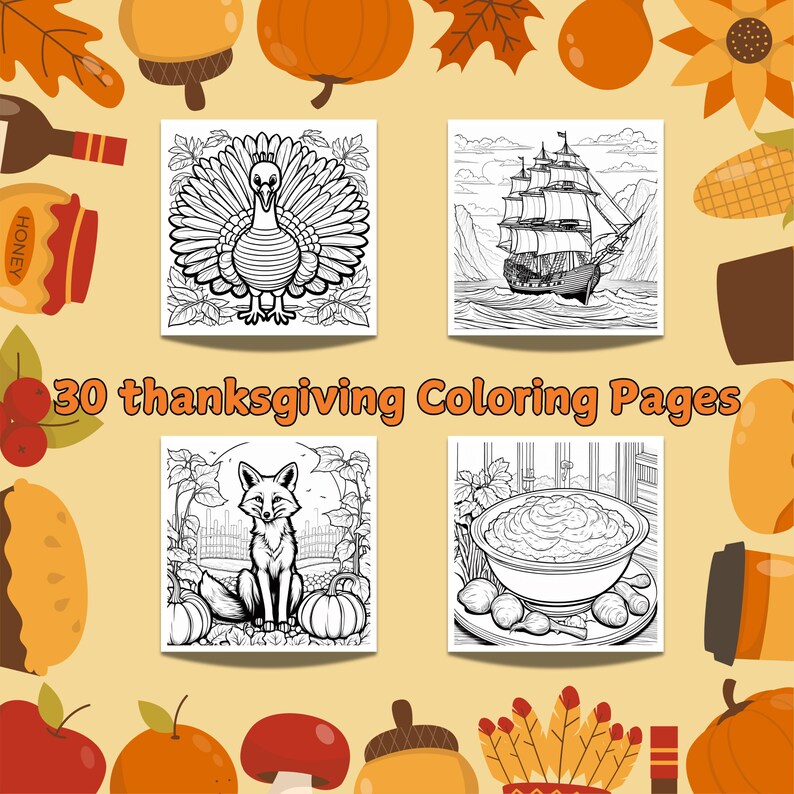 30 Printable Thanksgiving Coloring Pages for All Ages Relaxation