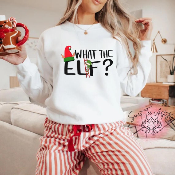 Hilarious Elf-Themed Christmas Tee - 'What the Elf' for Festive Celebrations - Funny Christmas Shirt
