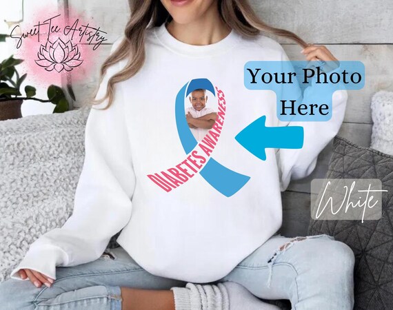 Personalized Diabetes Awareness Tee, Honor Your Warrior Unique Photo Shirt for Awareness & Support, Custom Diabetes Awareness Shirt