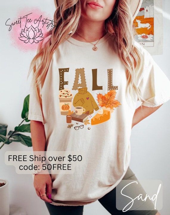 Cozy Fall Favorites Shirt - Comfy Fall Vibes Sweatshirt - Autumn Lovers T-Shirt - Sweater Weather, Pumpkin Pie, Pumpkin Spiced Latte