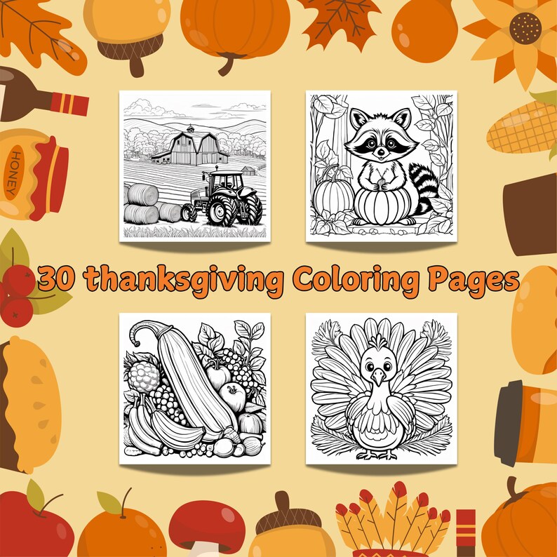 30 Printable Thanksgiving Coloring Pages for All Ages Relaxation