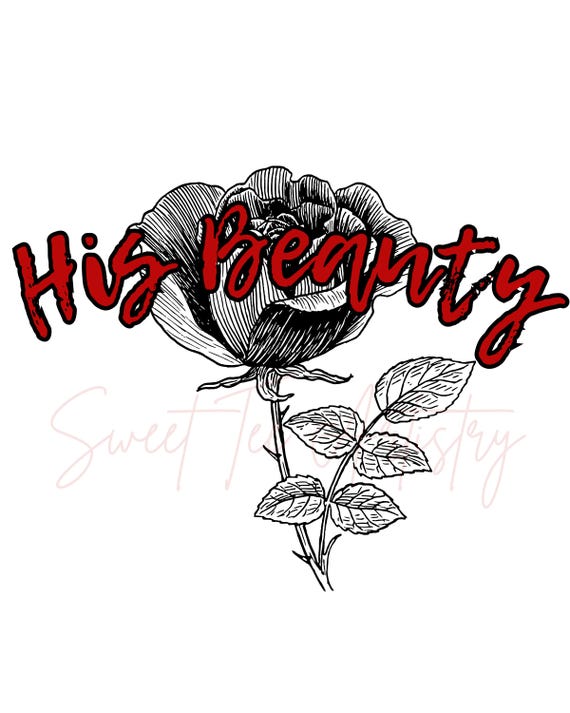 His Beauty Her Beast Digital PNG Set | Matching Couple Design | Printable Romantic Artwork | Digital Download for DIY Couple Gifts