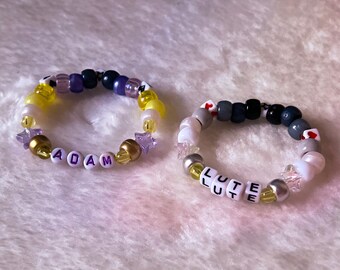 Flvkev Hazbin Hotel Angel Bracelets - Cosplay Matching Bangle Bracelets For Women & Men