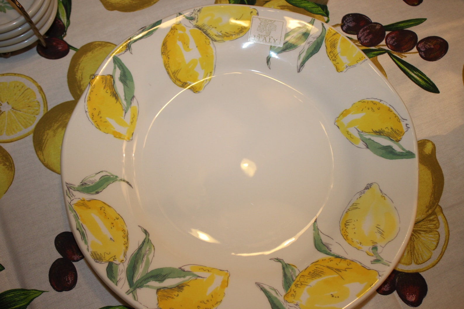 Vintage Ceramic Lemon Plate Marked Made in Italy Opificio Etsy