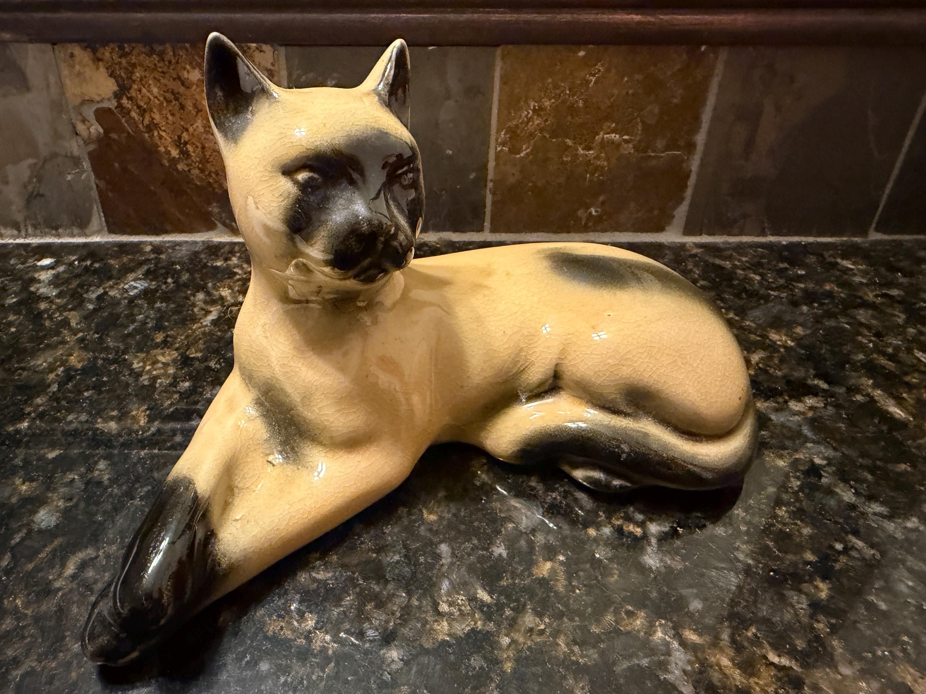 1950s Ceramic Cat - Etsy