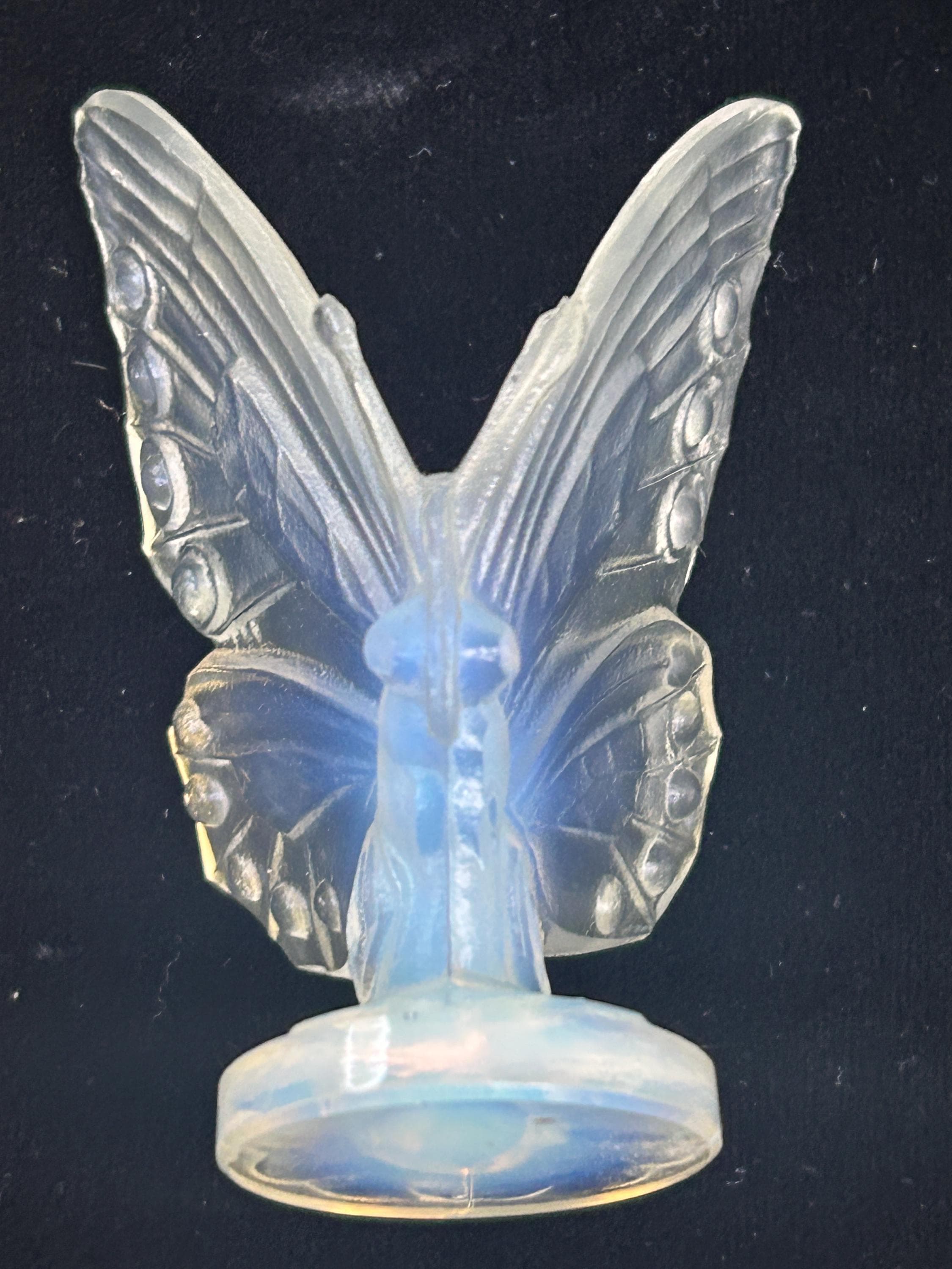 SABINO サビノ オパルセント 蝶々 フィギュリン - ラリック 風 Vintage Sabino Art Glass Butterfly: Italian Opalescent Figurine, 2