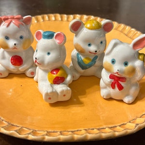 5 VTG Mid Century Anthropomorpic Miniature Baby Animals