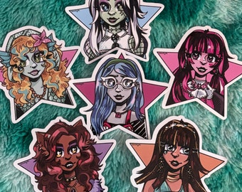 Koop 2 en ontvang 1 gratis - Monster High Main 6 - vinylstickers