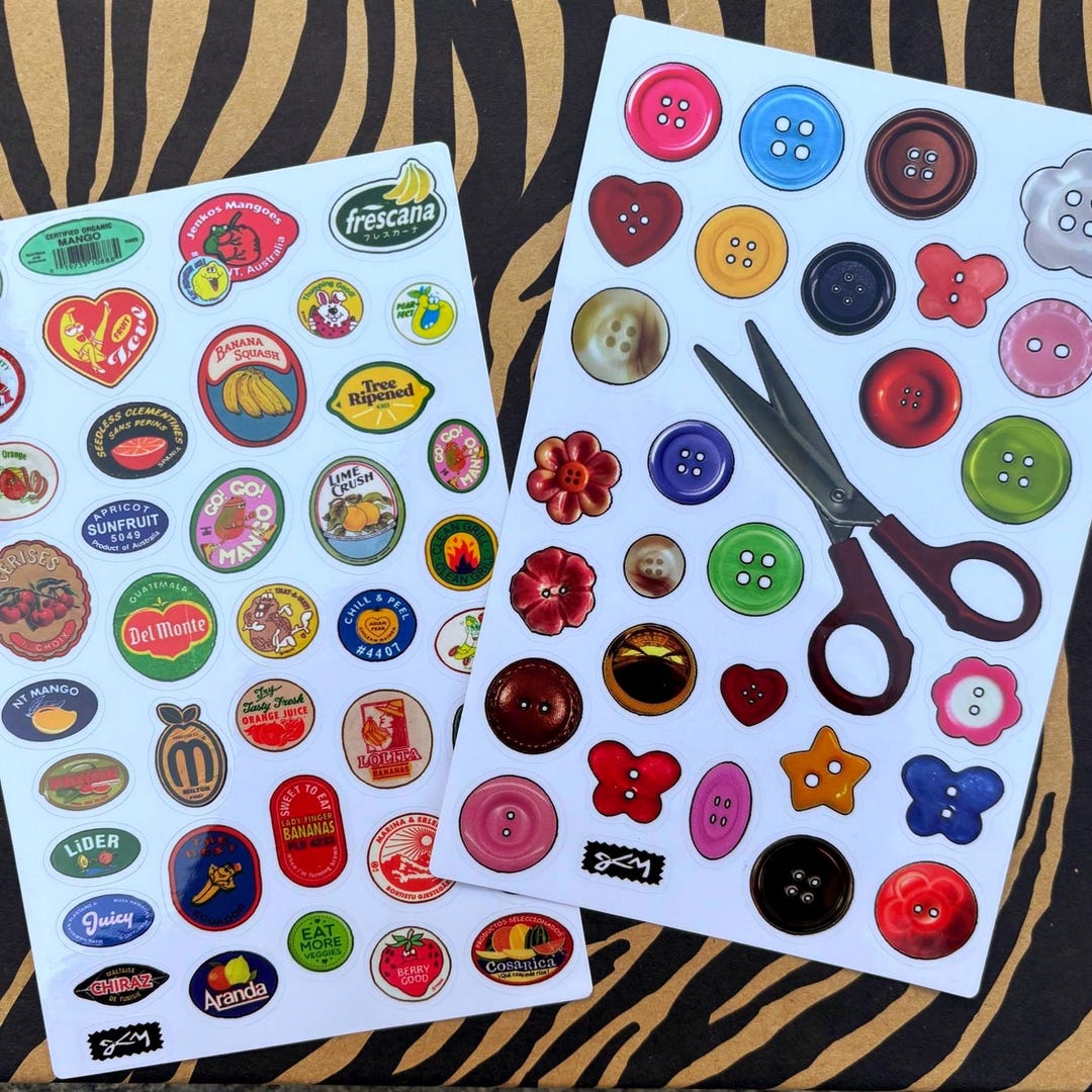 Tiny Collage Sticker Sheet - Etsy