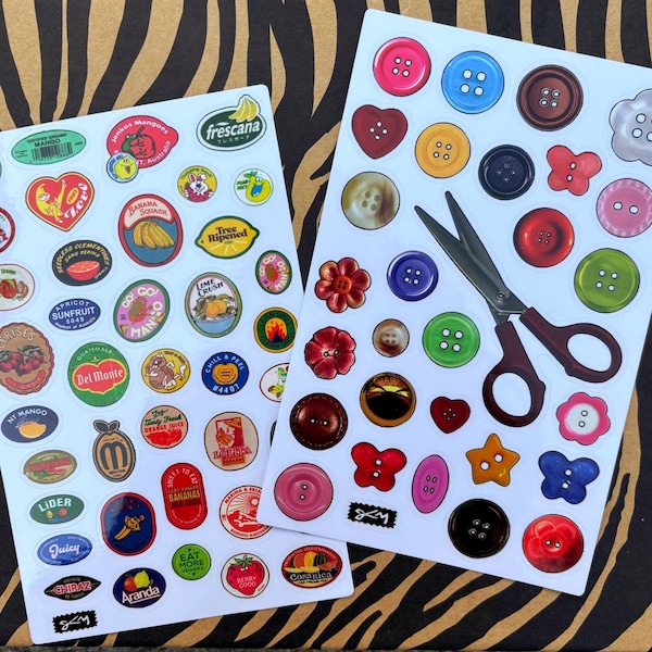 Klein stickervel collage