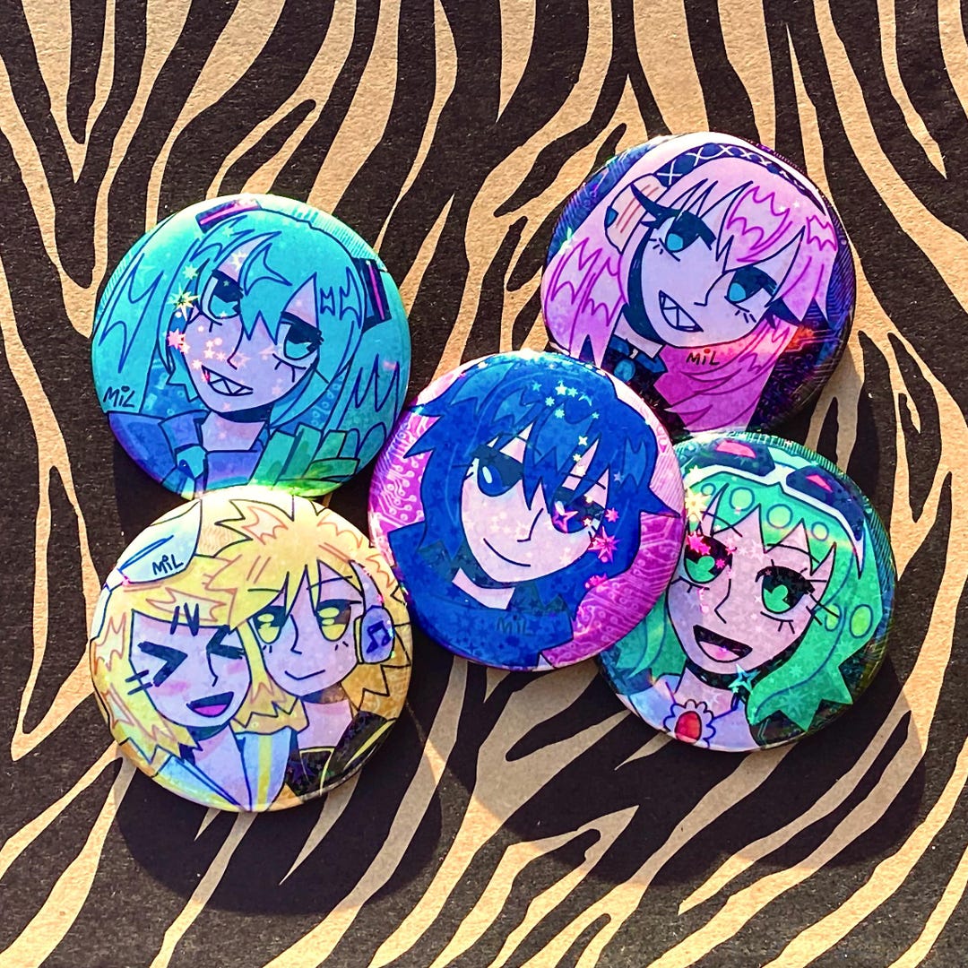 Vocaloid Button Pins - Miku / Kaito / Gumi / Rin&len / Luka - Etsy