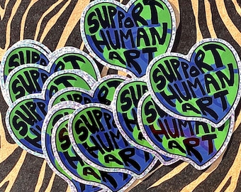 Support Human Artists Heart Sticker