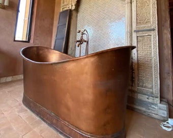 Luxurious Copper Baths, Antique Copper Bathtub, Copper Slipper Bath