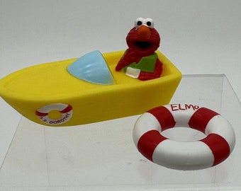 Sesame Street Elmo Boating Cake Topper Cake Decorating Floats Bath Toy Dorothy