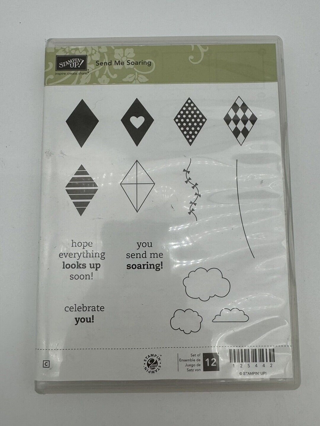 Stampin up SEND ME SOARING Rubber Cling Stamp Set Kits Looks up ...