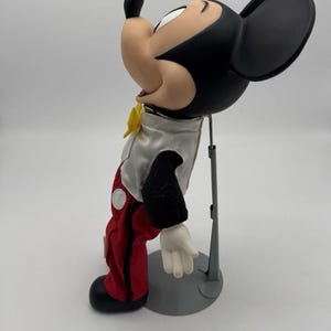 Vintage Mickey Mouse vinyl head 14” PLUSH DOLL Walt Disney World Tuxedo Bow Tie image 5