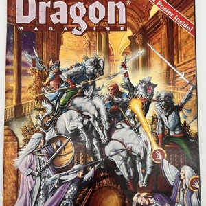 Dragon Magazine #176 w/ Poster Insert of Dragon #166 Cover Included RPG TSR AD&D