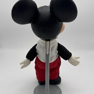 Vintage Mickey Mouse vinyl head 14” PLUSH DOLL Walt Disney World Tuxedo Bow Tie image 6