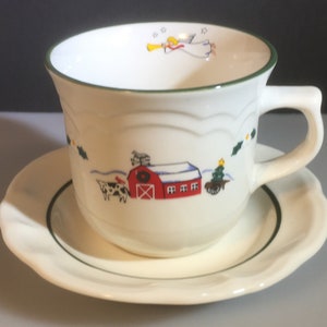 Pfaltzgraff Snow Village Christmas Snowman coffee mug cup