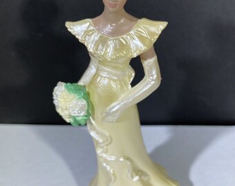 Vintage Wilton Bridesmaid Cake Toppers Wedding Pearl Yellow New African American