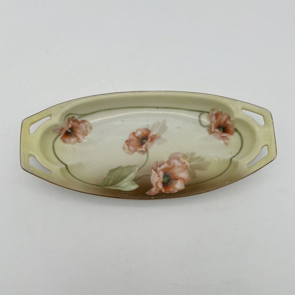 Vintage TILLOWITZ SILESIA Porcelain Small Dish Rose Pattern