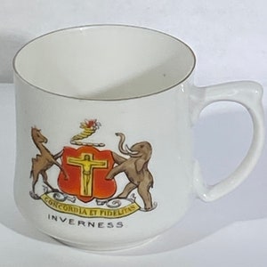 Vintage Miniature China Crested Inverness Tea Cup Mug