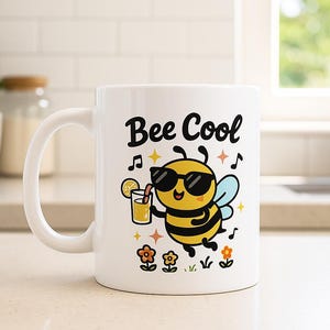ビークールマグ、蜂好きのための楽しいコーヒーカップ、友達へのかわいいギフト、夏の雰囲気、キッチン装飾、誕生日プレゼント