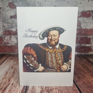 Verjaardagskaart Hendrik VIII, historische kaart, voor geschiedenisliefhebbers