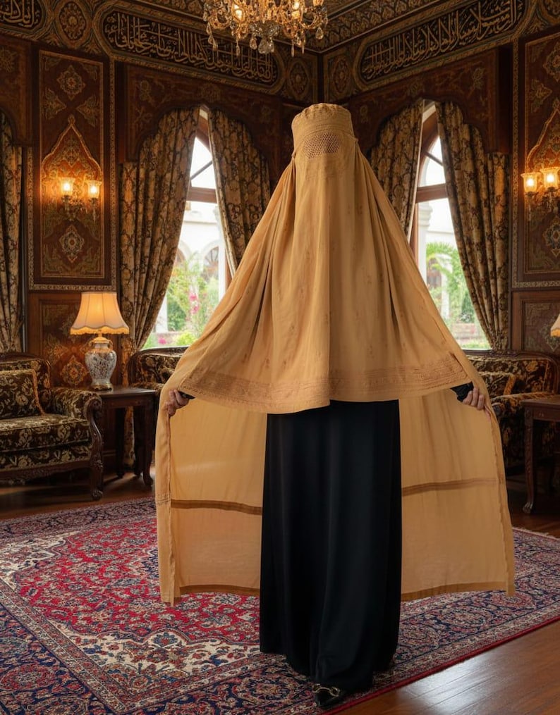 Embroidered Prayer Afghan Burqa | Full Coverage Modest Wear - Etsy
