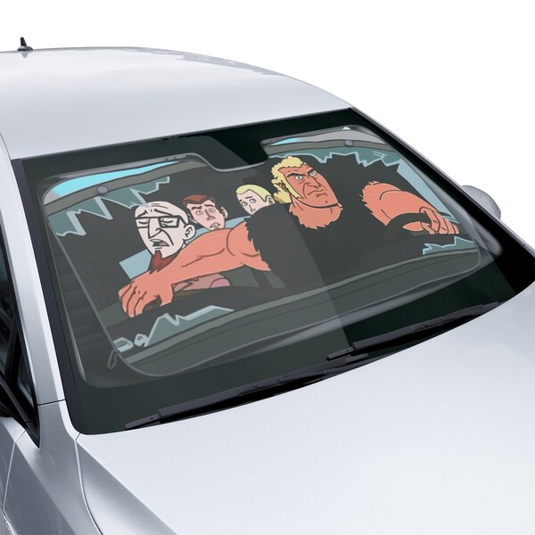 Venture Bros Car Sun Shade Brock Samson Car Windshield Cover Gift for fans of Venture Brothers