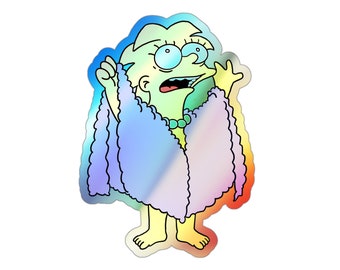 Adesivo holográfico da Rainha Lagarto - Meme dos Simpsons recortado