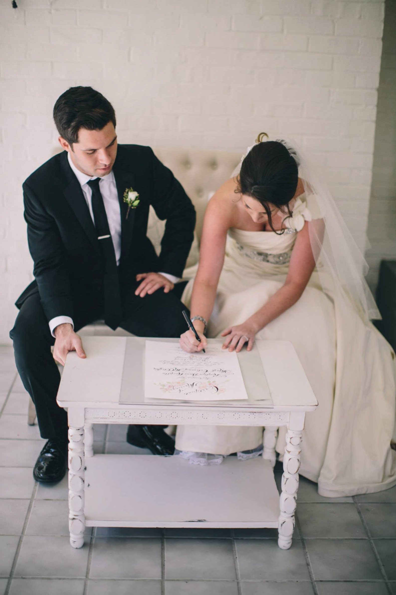 Custom Marriage Certificate Wedding Certificate Pink Wedding