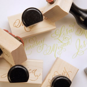 Name in Calligraphy Hand Stamp ~ 1x2
