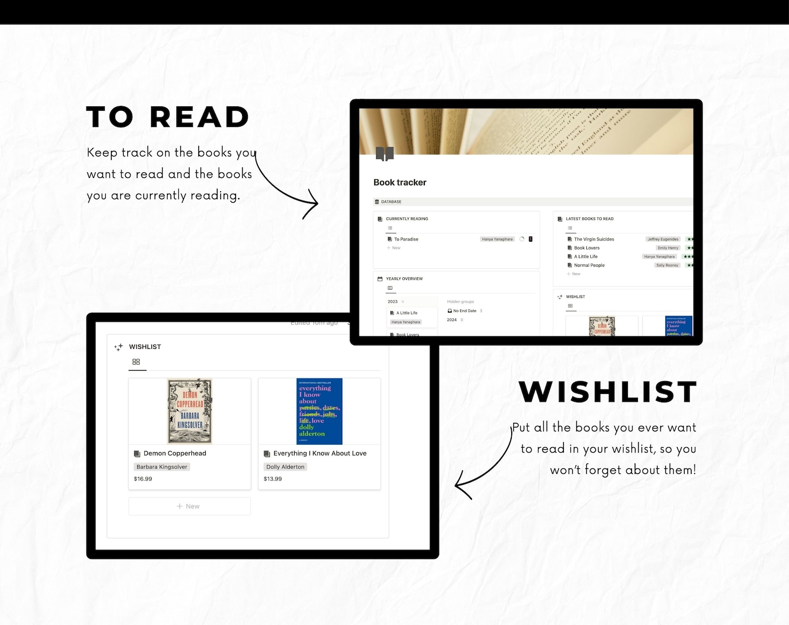 Book Tracker Notion Template Notion Book List Notion Reading List